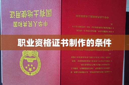 正镶白旗职业资格证书制作的条件