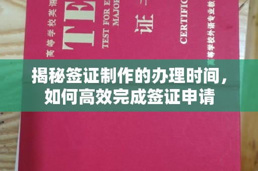 正镶白旗揭秘签证制作的办理时间，如何高效完成签证申请