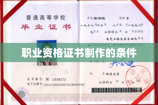 正镶白旗职业资格证书制作的条件
